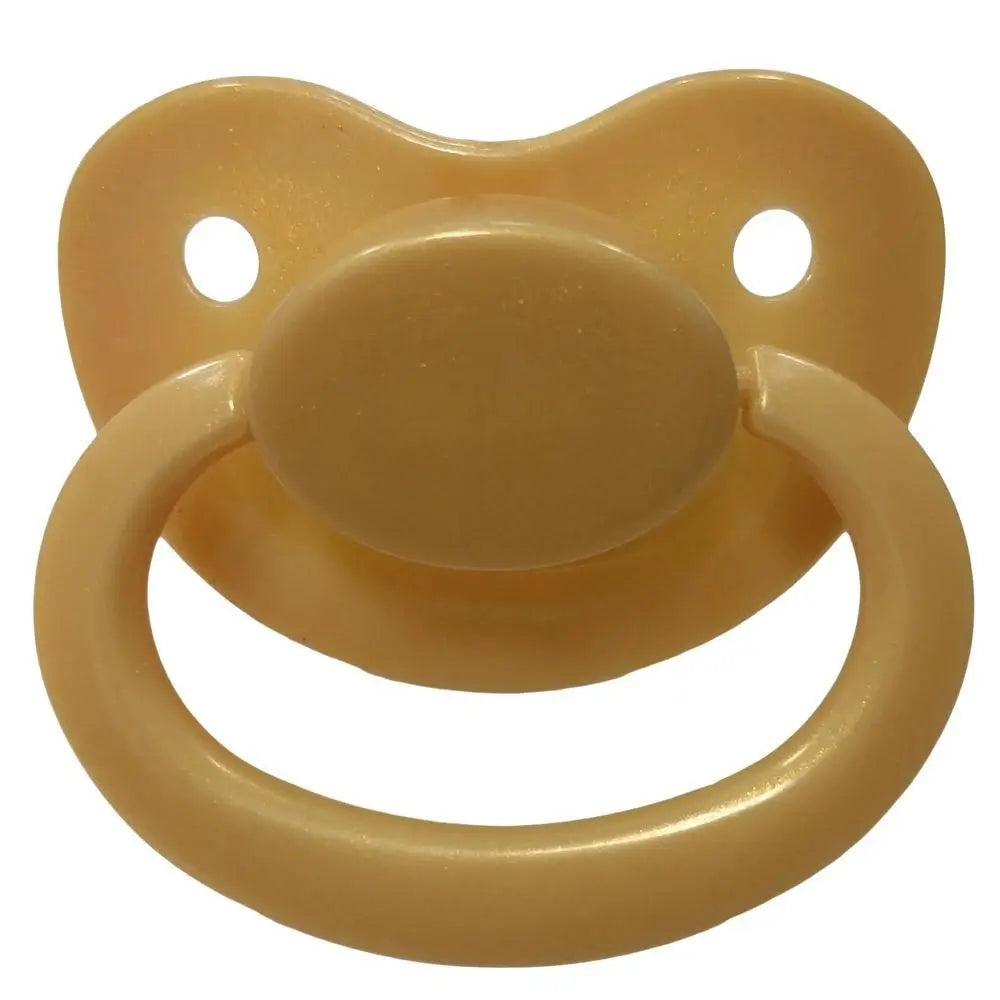 Adult-Sized Yellow Gold Glitter Pacifier with Satisfaction Guarantee - pacifier