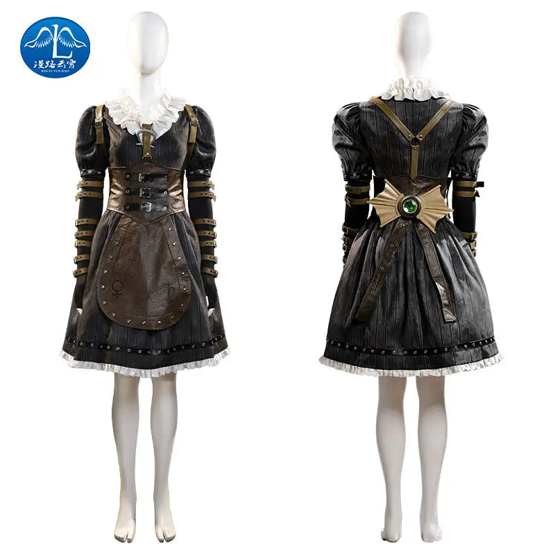 Alice Crazy Returns Dark Horror Cosplay Black Dress Costume