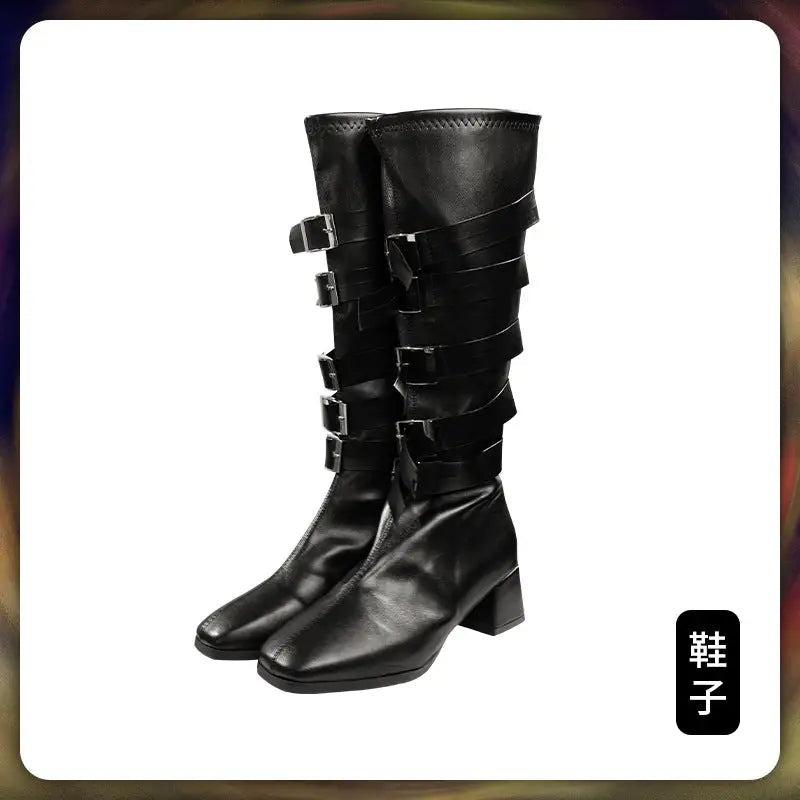 Alice Crazy Returns Dark Horror Cosplay Black Dress Costume - XS / Shoes 136 (size 35-42)