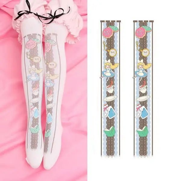 Alice in Wonderland Inspired Magical Stockings for Kawaii Fashion - Cosparty