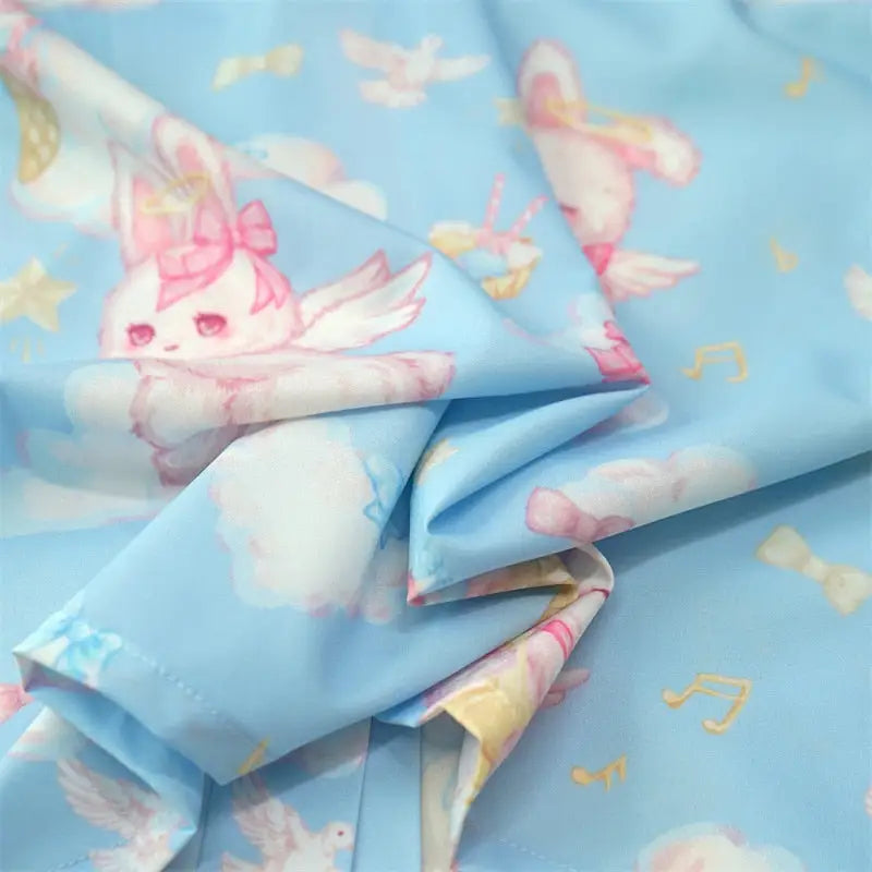 Angel Bunny Button-Up for Ultimate Kawaii Comfort and Irresistible Cuteness - shirt