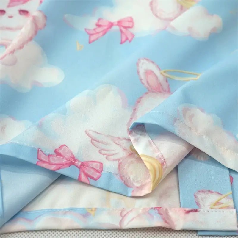 Angel Bunny Button - Up for Ultimate Kawaii Comfort and Irresistible Cuteness - Cosparty