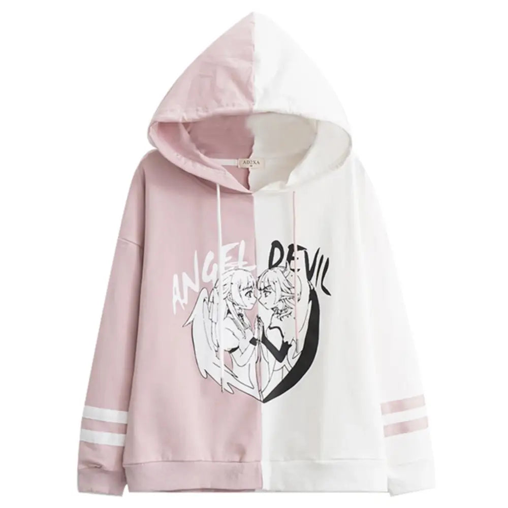 Angel vs Devil Pastel Goth Hoodie in Stock - sweater