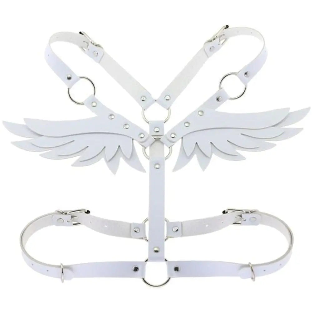 Angel Wing Harness in Vegan Leather for a Unique Kawaii Style - Lingerie