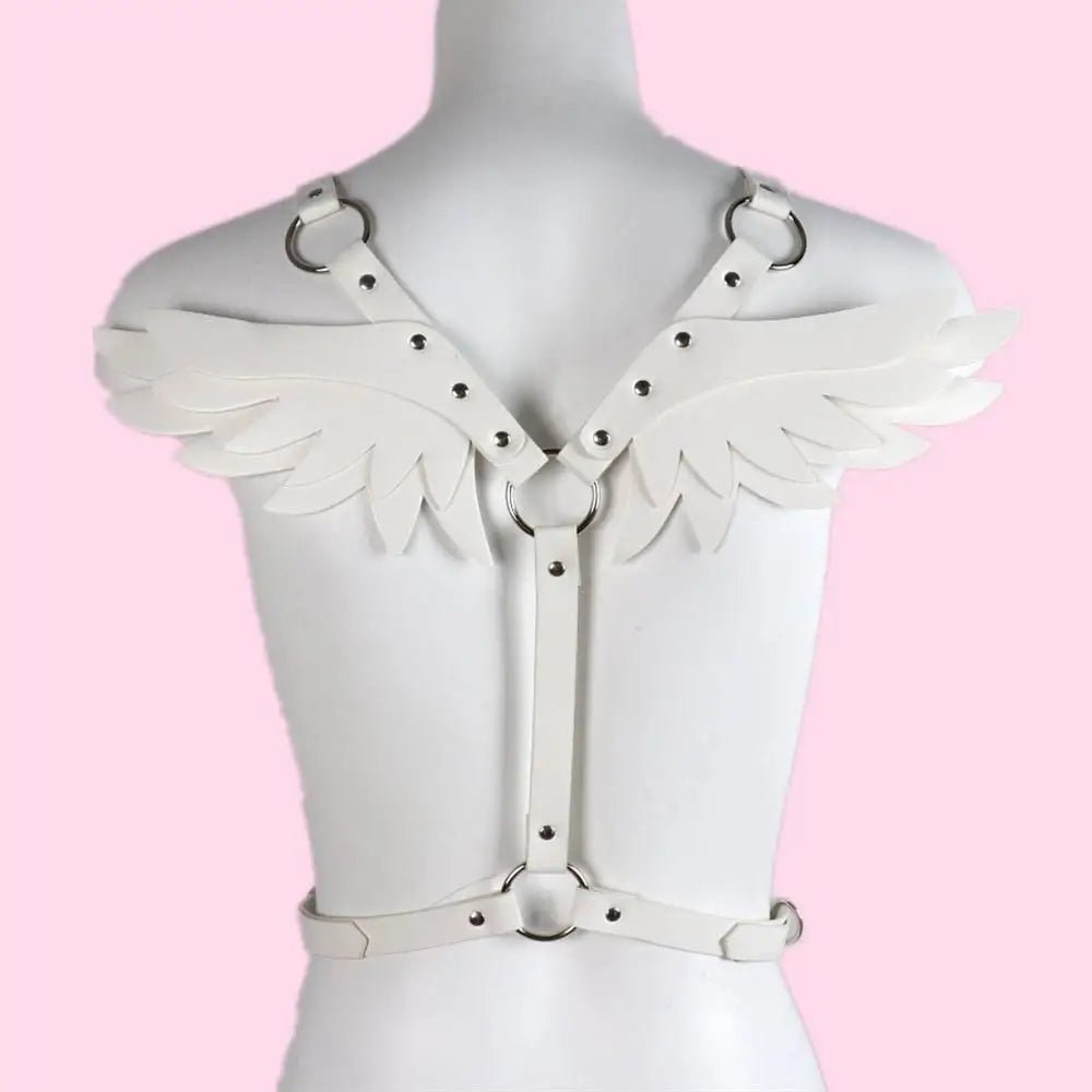 Angel Wing Harness in Vegan Leather for a Unique Kawaii Style - Cosparty