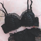 Angelcore Lace Satin Lingerie Set 65-75cm in Pink Black or White - lingerie set