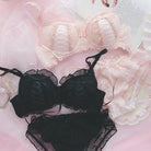 Angelcore Lace Satin Lingerie Set 65 - 75cm in Pink Black or White - Cosparty