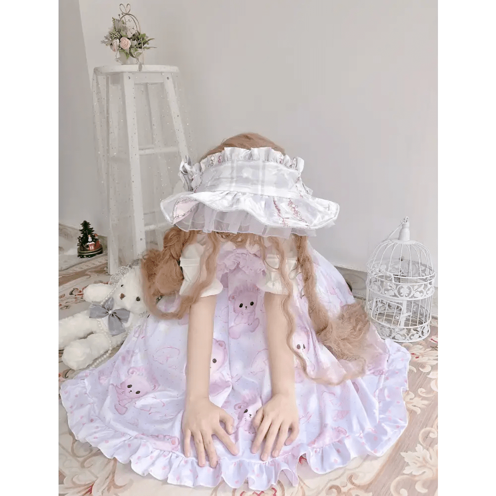 Angelic Baby Teddy Bear Lolita Dress for Pastel Princesses - Cosparty