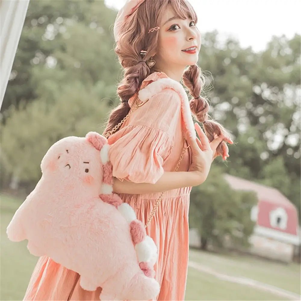 Angry Dino Plush Purse for Kawaii Fashion Lovers - Cosparty