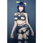 Anime Inspired Lingerie Set with Bat Wings and Vegan Leather Accents - lingerie