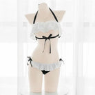 Anime Inspired Lingerie Set with Ruffles and Ribbons - Cosparty