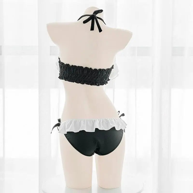 Anime Inspired Lingerie Set with Ruffles and Ribbons - lingerie