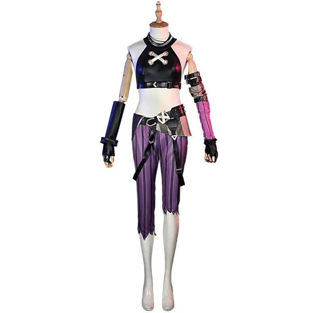 Arcane League of Legends Jinx Cosplay Costume Set - Cosparty