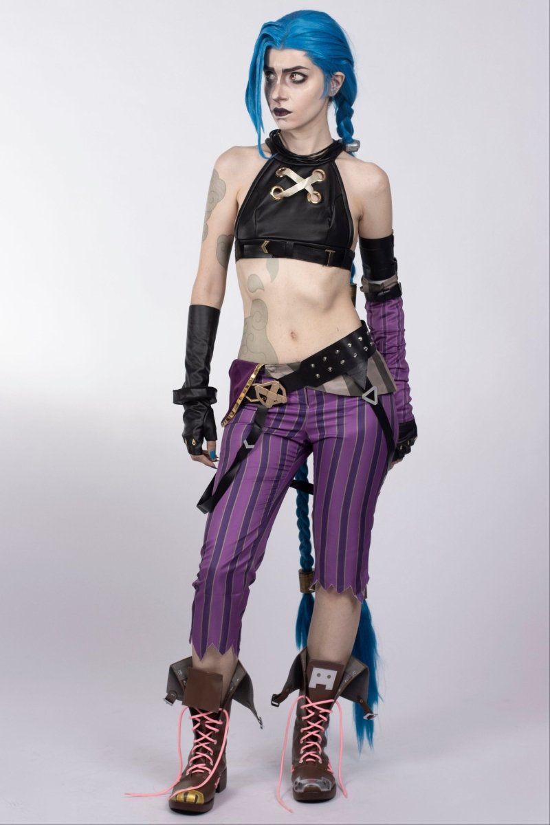 Arcane League of Legends Jinx Cosplay Costume Set - Cosparty