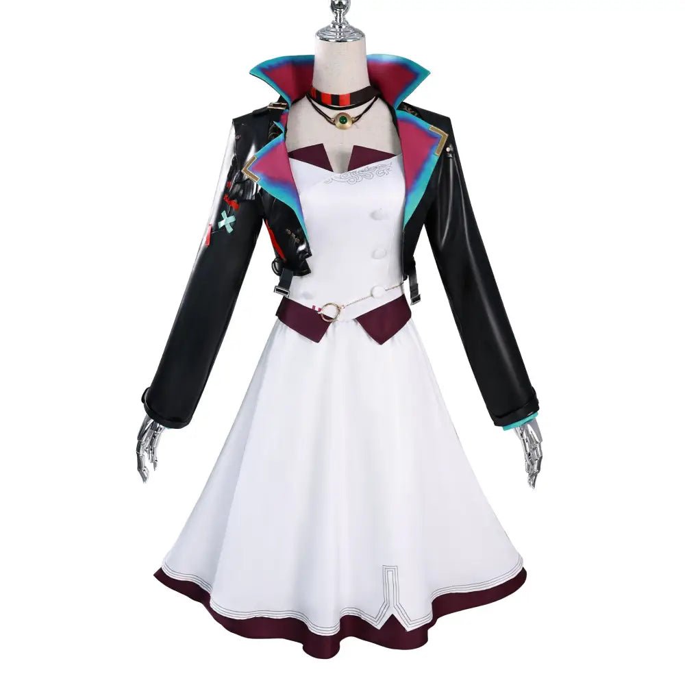 Arcane Season 2 AU Powder White Dress Cosplay Costume - Cosparty