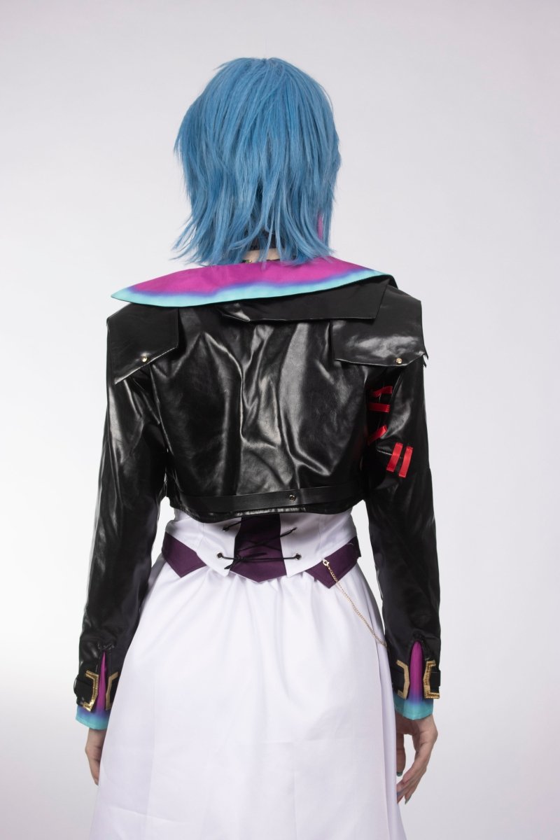 Arcane Season 2 AU Powder White Dress Cosplay Costume - Cosparty