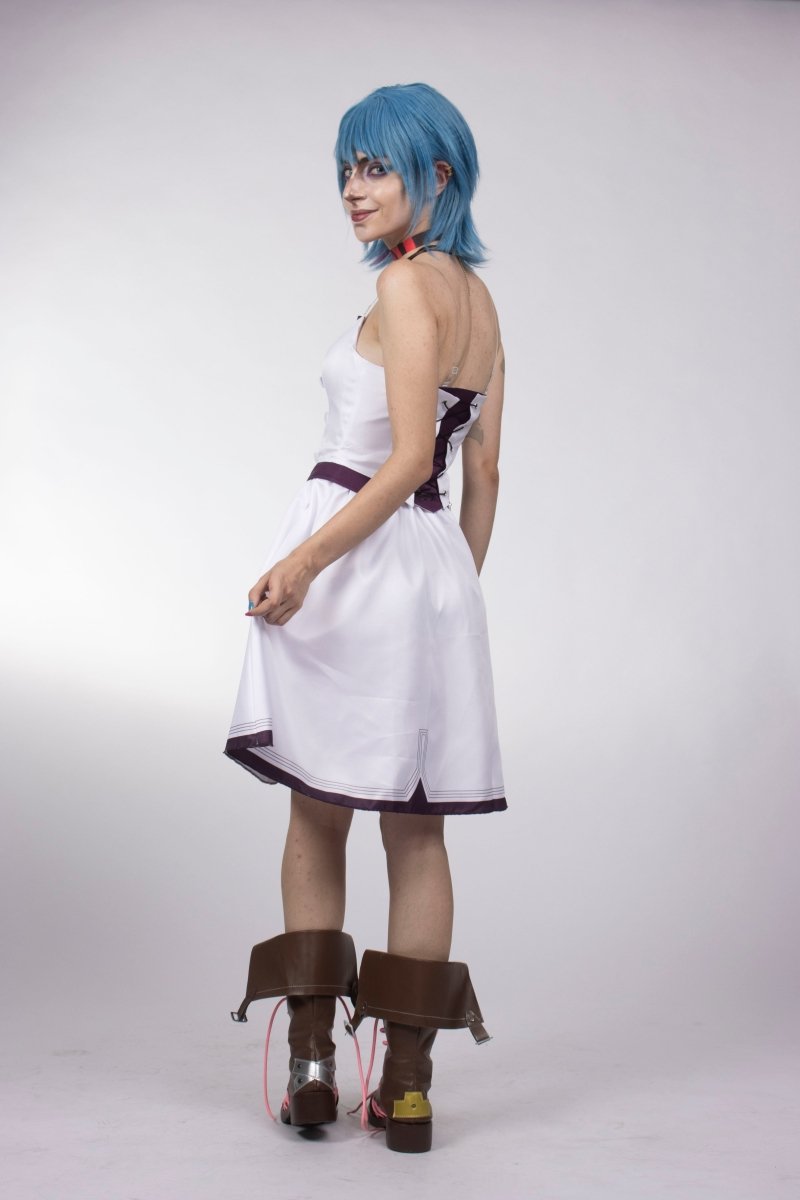 Arcane Season 2 AU Powder White Dress Cosplay Costume - Cosparty