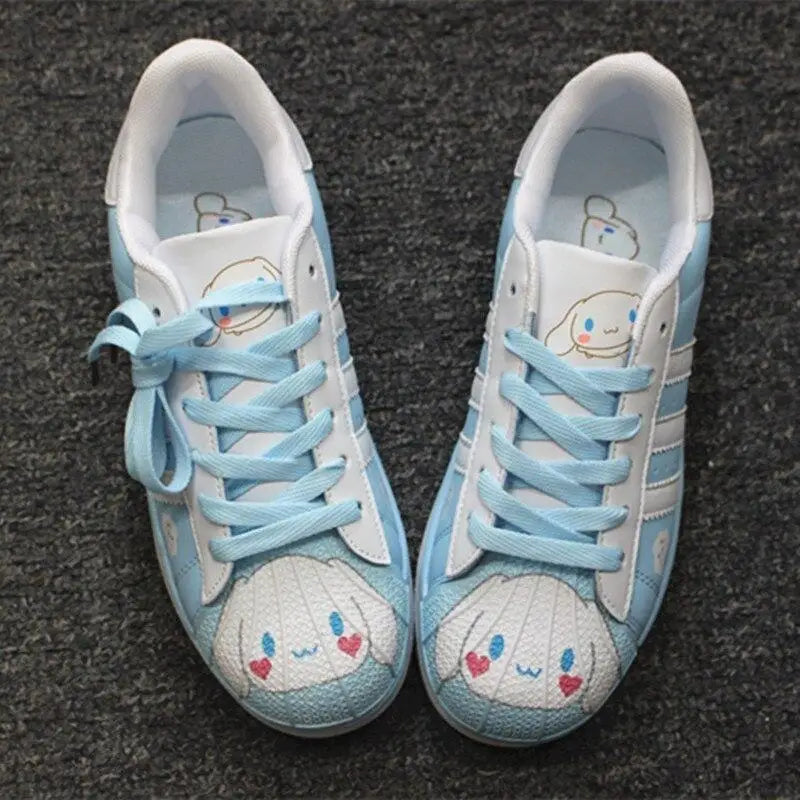 Artisan Crafted Blue Cinnamoroll Inspired Athletic Sneakers - shoes