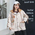 Avocado Teddy Bear Windbreaker Coat for Spring and Fall - Cosparty