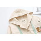 Avocado Teddy Bear Windbreaker Coat for Spring and Fall - Cosparty