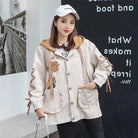 Avocado Teddy Bear Windbreaker Coat for Spring and Fall - Cosparty