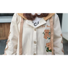 Avocado Teddy Bear Windbreaker Coat for Spring and Fall - coat