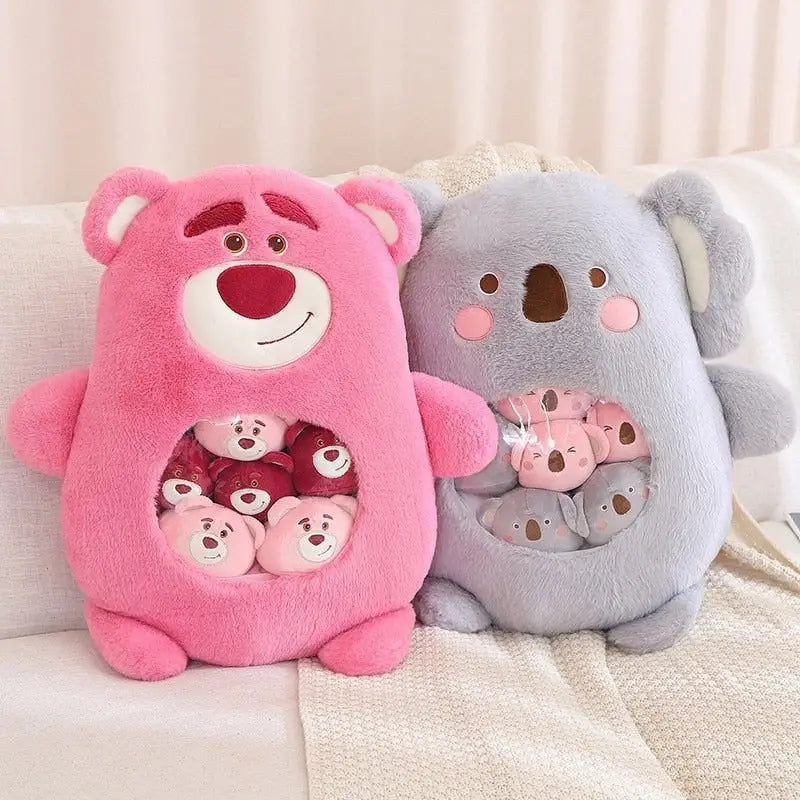 Baby Animal Bag of Stuffies featuring Adorable Koalas Bears Dinosaurs and Bunnies - stuffed animal