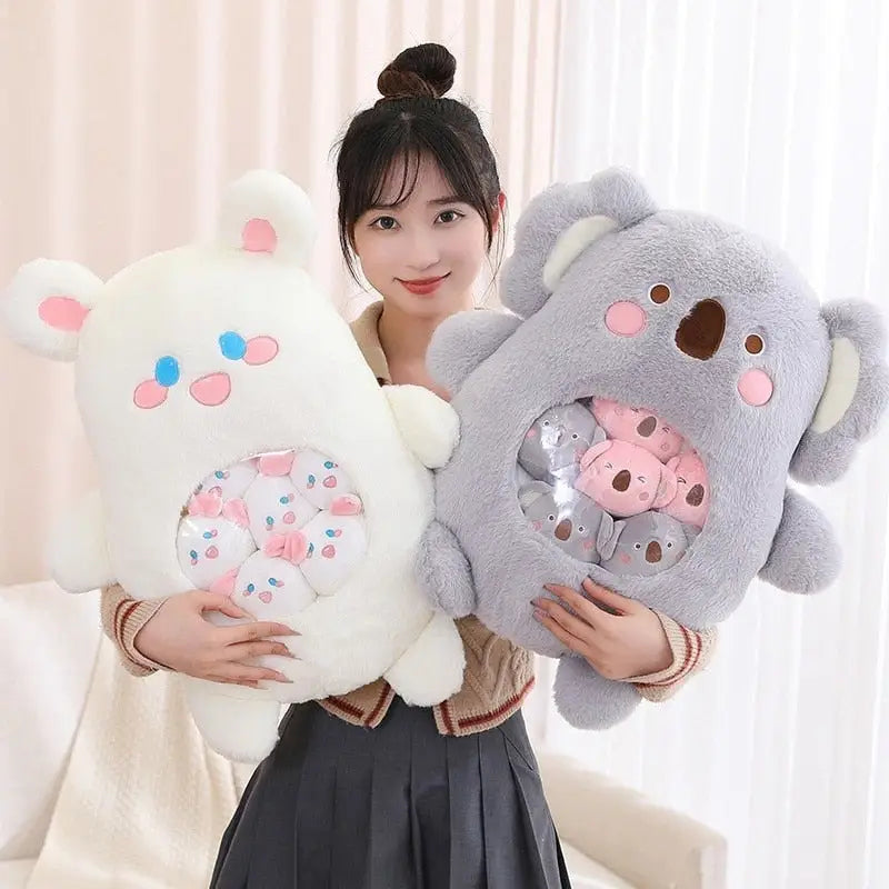 Baby Animal Bag of Stuffies featuring Adorable Koalas Bears Dinosaurs and Bunnies - stuffed animal