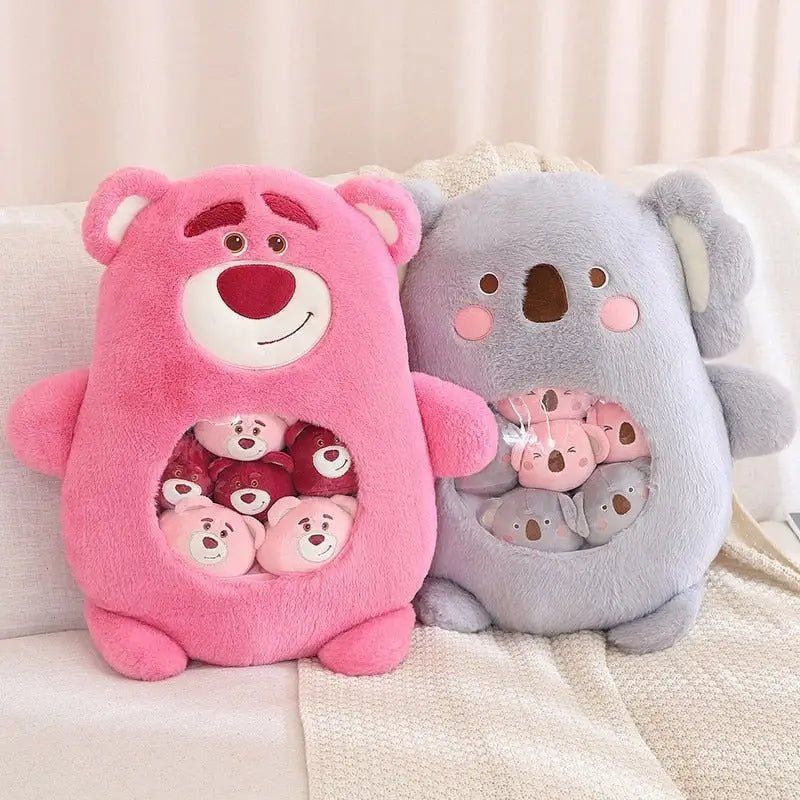Baby Animal Bag of Stuffies featuring Adorable Koalas, Bears, Dinosaurs, and Bunnies - Cosparty