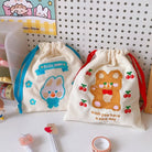Baby Bear and Bunny Corduroy Drawstring Bags for Cute Belongings - Cosparty