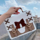 Baby Bear Lolita Handbag - White Brown - bags, box bag, purse, fairy kei, handbags