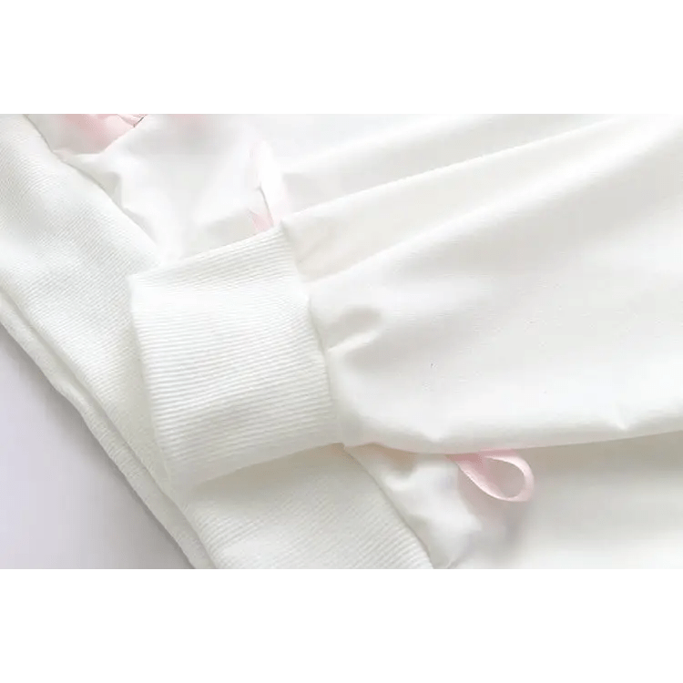 Baby Blue Narwhal Hoodie with Corset Lace - Up Ties - Cosparty