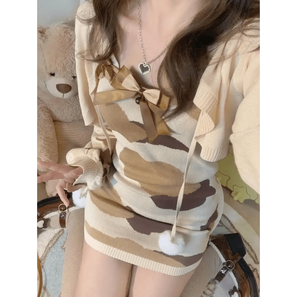 Baby Brown Cow Sweater Dress for Kawaii - Inspired Outfits - Cosparty
