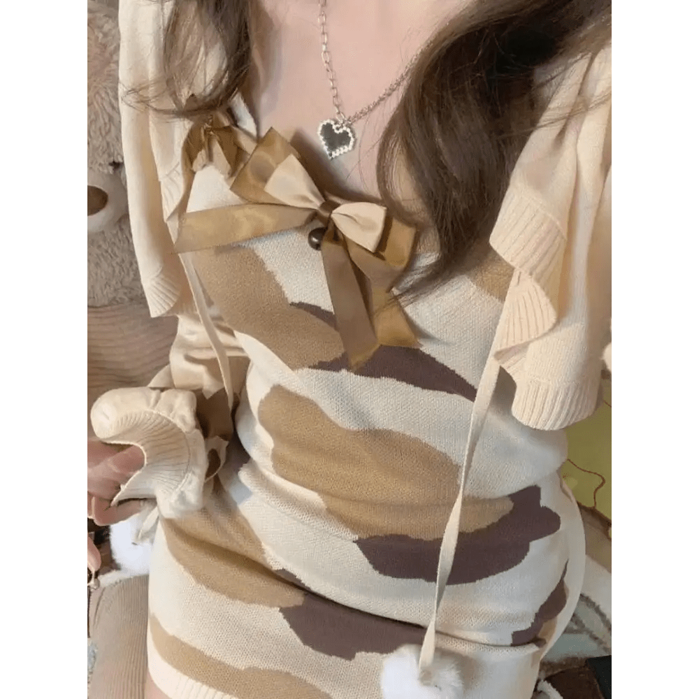 Baby Brown Cow Sweater Dress for Kawaii - Inspired Outfits - Cosparty