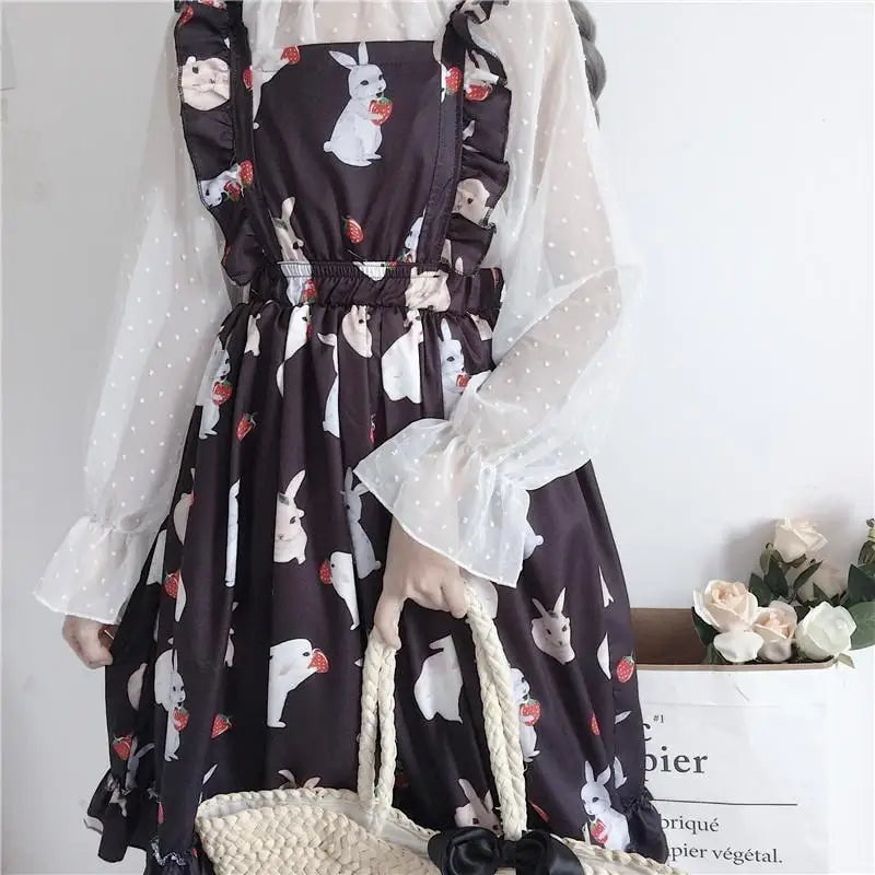 Baby Bunny Rabbit Suspender Dress for Kawaii Cuties - dress