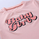 Baby Girl Pink Retro 90's Inspired Crop Top - Cosparty