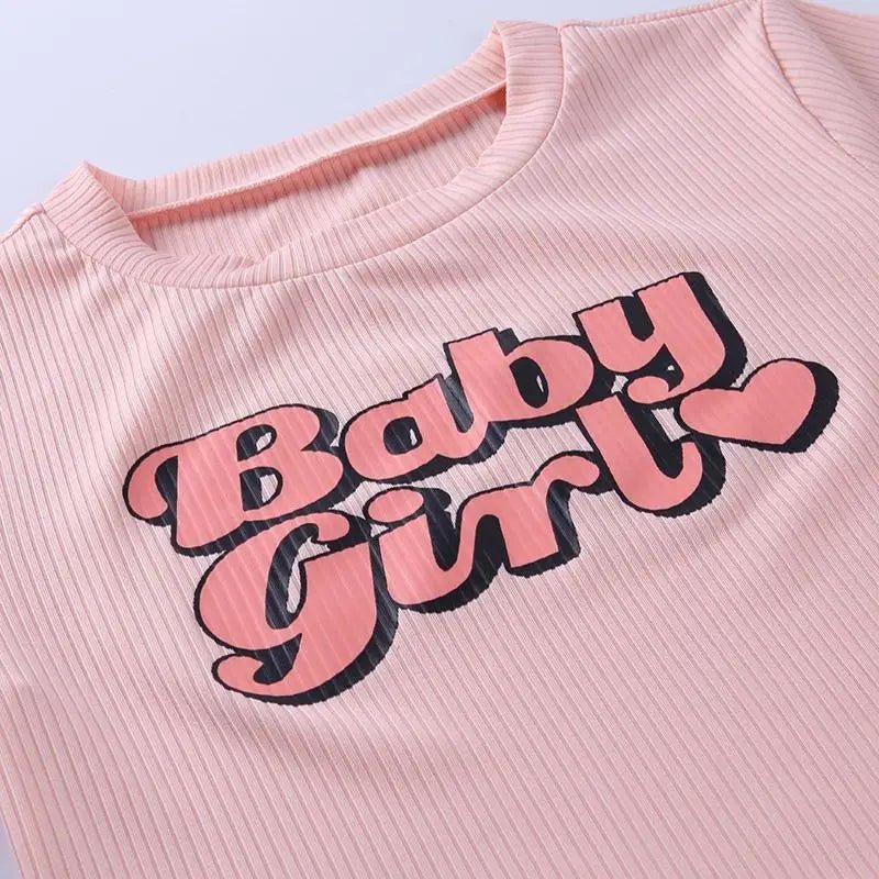 Baby Girl Pink Retro 90's Inspired Crop Top - Cosparty