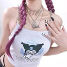 Baby Kuromi Crop Top with Chain Straps for Edgy Little Ones - Cosparty