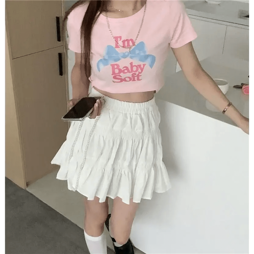 Baby Oil Inspired Pink I'm Baby Soft Crop Top - Cosparty