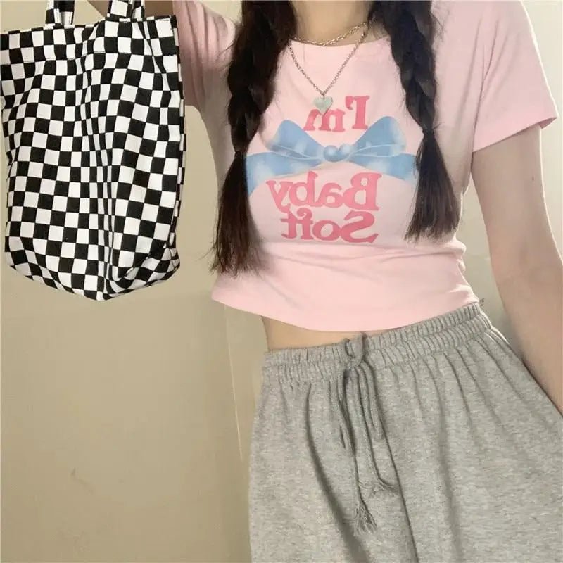 Baby Oil Inspired Pink I'm Baby Soft Crop Top - Cosparty