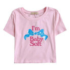 Baby Oil Inspired Pink I’m Baby Soft Crop Top - Shirt