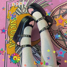 Babydoll Platform Wedge Mary Jane Shoes with Heart Buckle - Cosparty