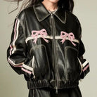 Babydoll Pleather Moto Jacket for Pastel Goth Style Enthusiasts - Cosparty