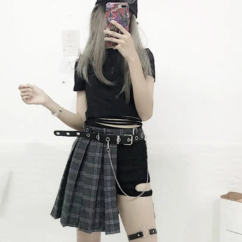 Badass Punk Rock Skirt for Cosparty Style - Cosparty