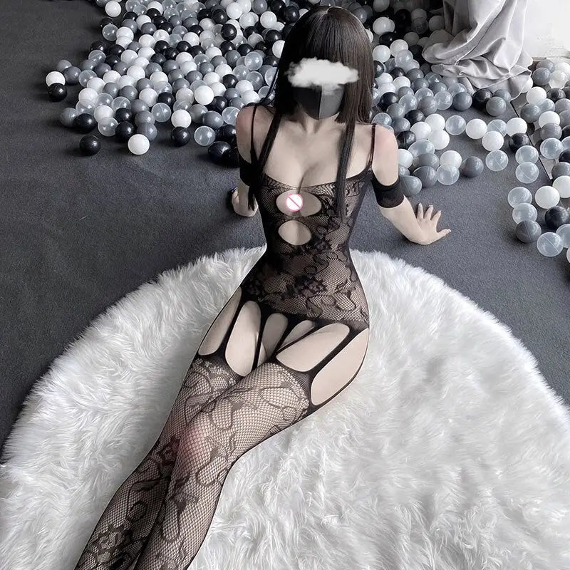 Baddie Era Fishnet Bodystocking for Seductive Style - Cosparty