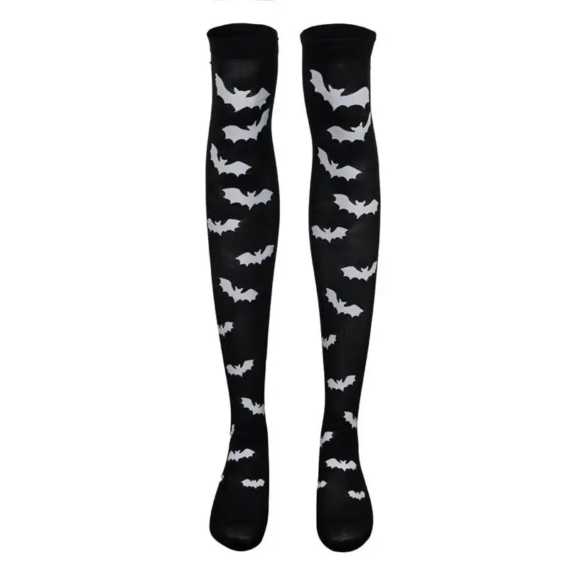 Bat Over - the - Knee Stockings for Spooky Cute Style - Cosparty
