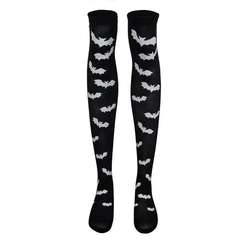 Bat Over-the-Knee Stockings for Spooky Cute Style - socks