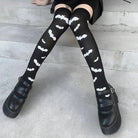 Bat Over - the - Knee Stockings for Spooky Cute Style - Cosparty