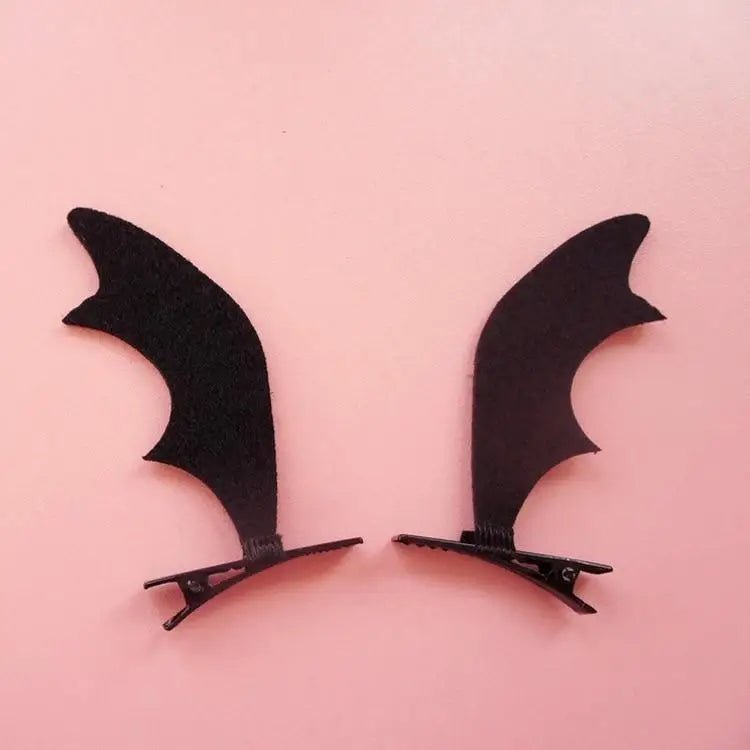 Bat Wing Hair Clips and Headbands in Soft Plush Fabric - Cosparty