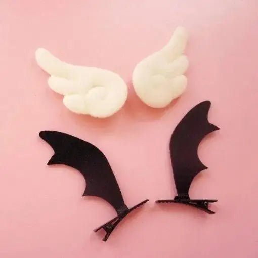 Bat Wing Hair Clips and Headbands in Soft Plush Fabric - Cosparty